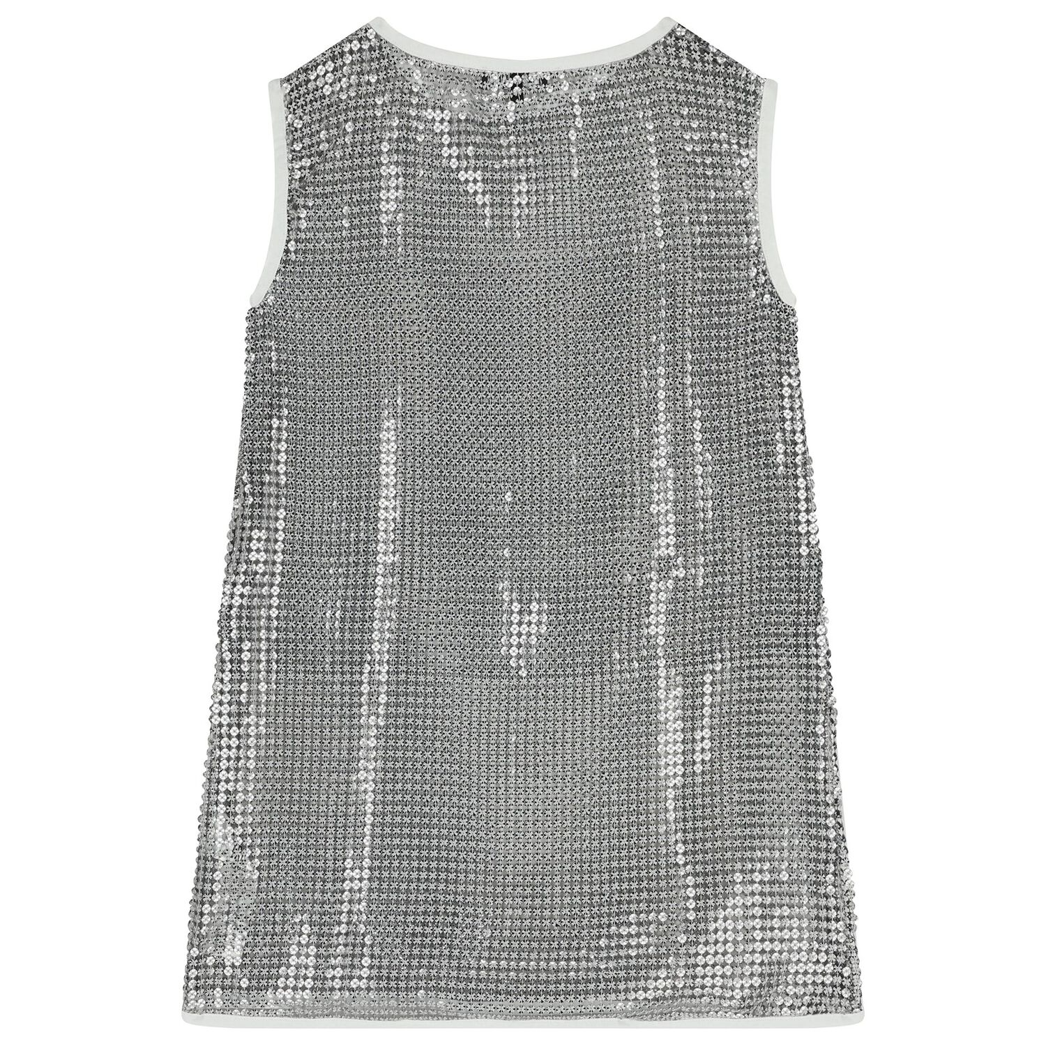 طقم فستان بنات باللون الذهبي والأبيض, 1, hi-res