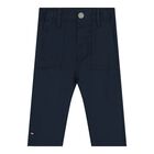 طقم بنطلون بشعار للأولاد باللون أزرق , 1, hi-res