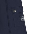 Younger Boys Navy Blue Logo Shorts, 2, hi-res
