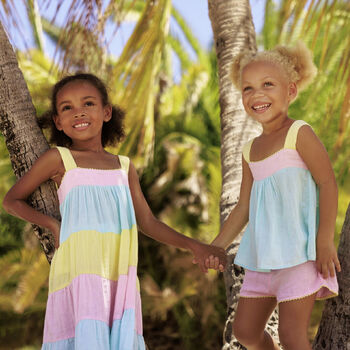 Girls Multi-Coloured Tiered Dress