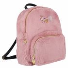 Girls Pink Faux Fur Backpack, 1, hi-res