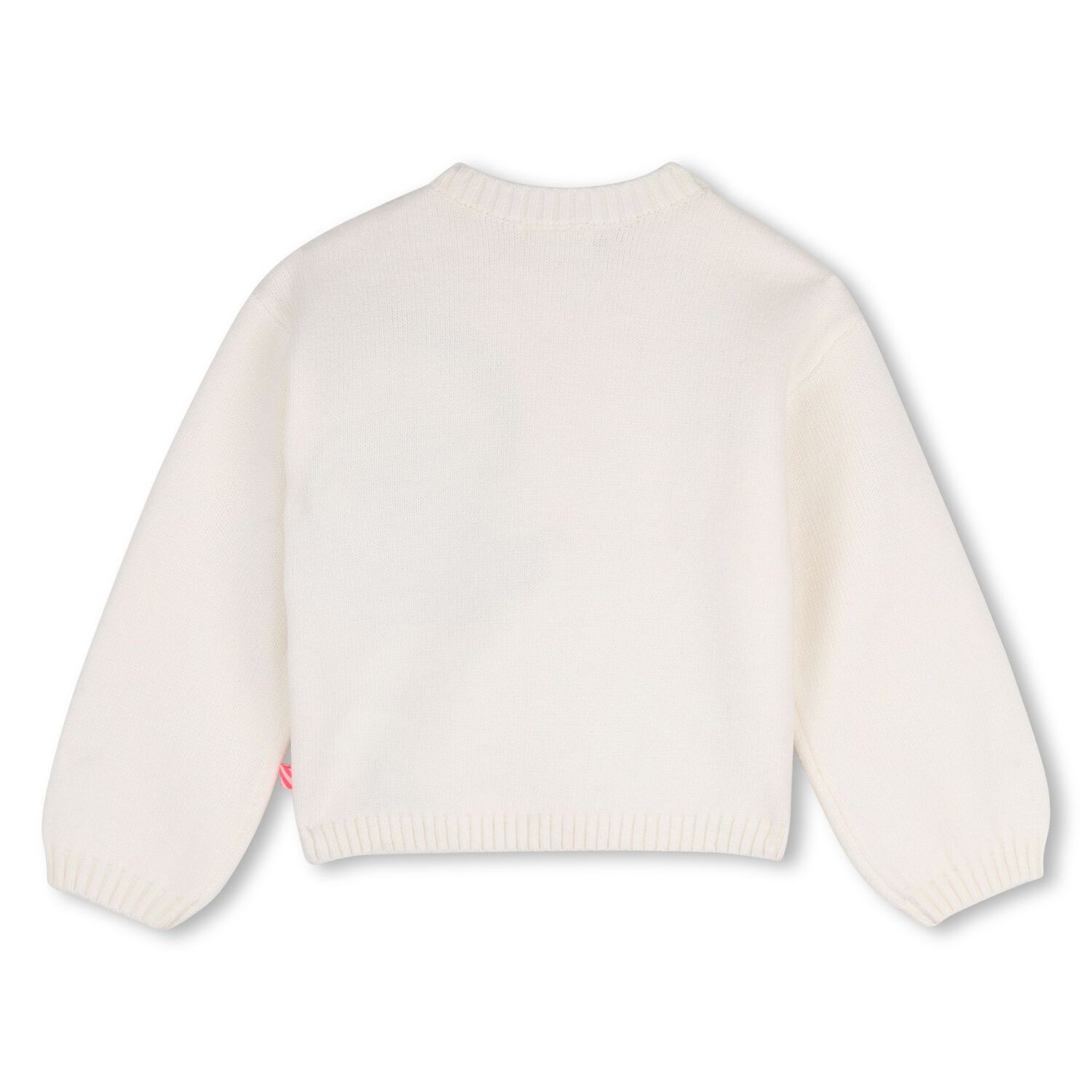 Girls Ivory Embellished Bird Knitted Jumper, 1, hi-res