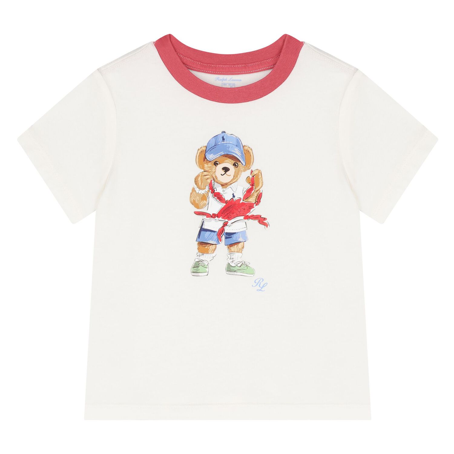 طقم شورت قطني باللون العاجي والأحمر للأولاد , 1, hi-res