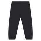 بدلة رياضية بشعار أزرق داكن للأولاد الصغار, 1, hi-res