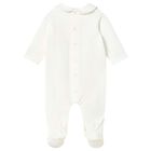 White Teddy Bear Babygrow, 1, hi-res