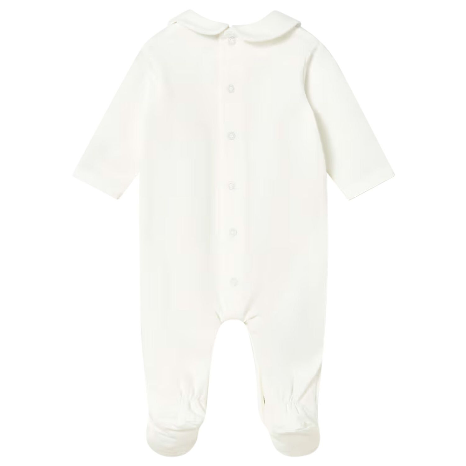 White Teddy Bear Babygrow, 1, hi-res