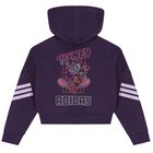 Girls Purple Disney Logo Hooded Zip Up Top, 1, hi-res