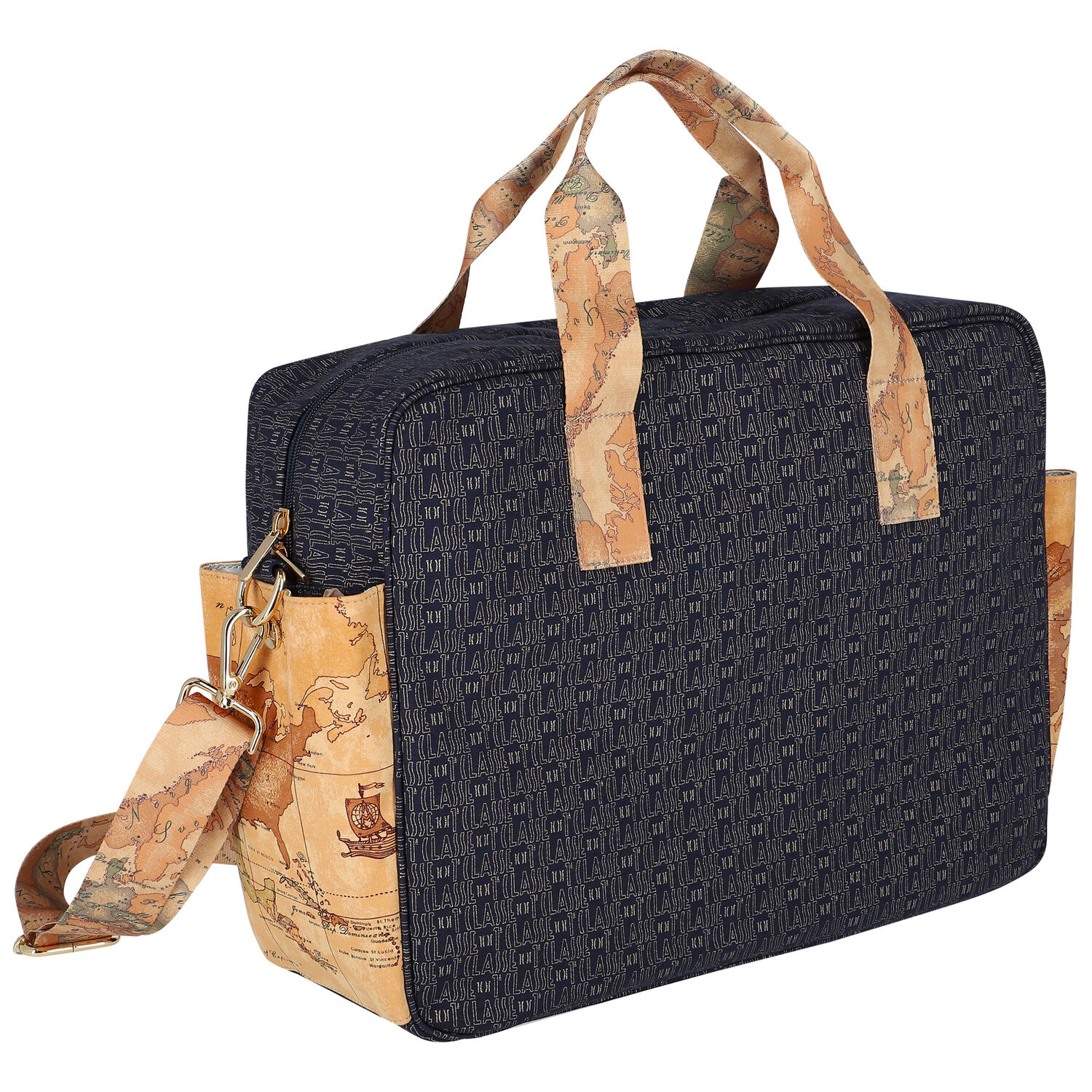 شنطة مواليد بالشعار باللون الكحلي والبيج للأطفال  , 1, hi-res