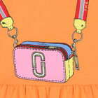Girls Orange Logo Dress, 1, hi-res