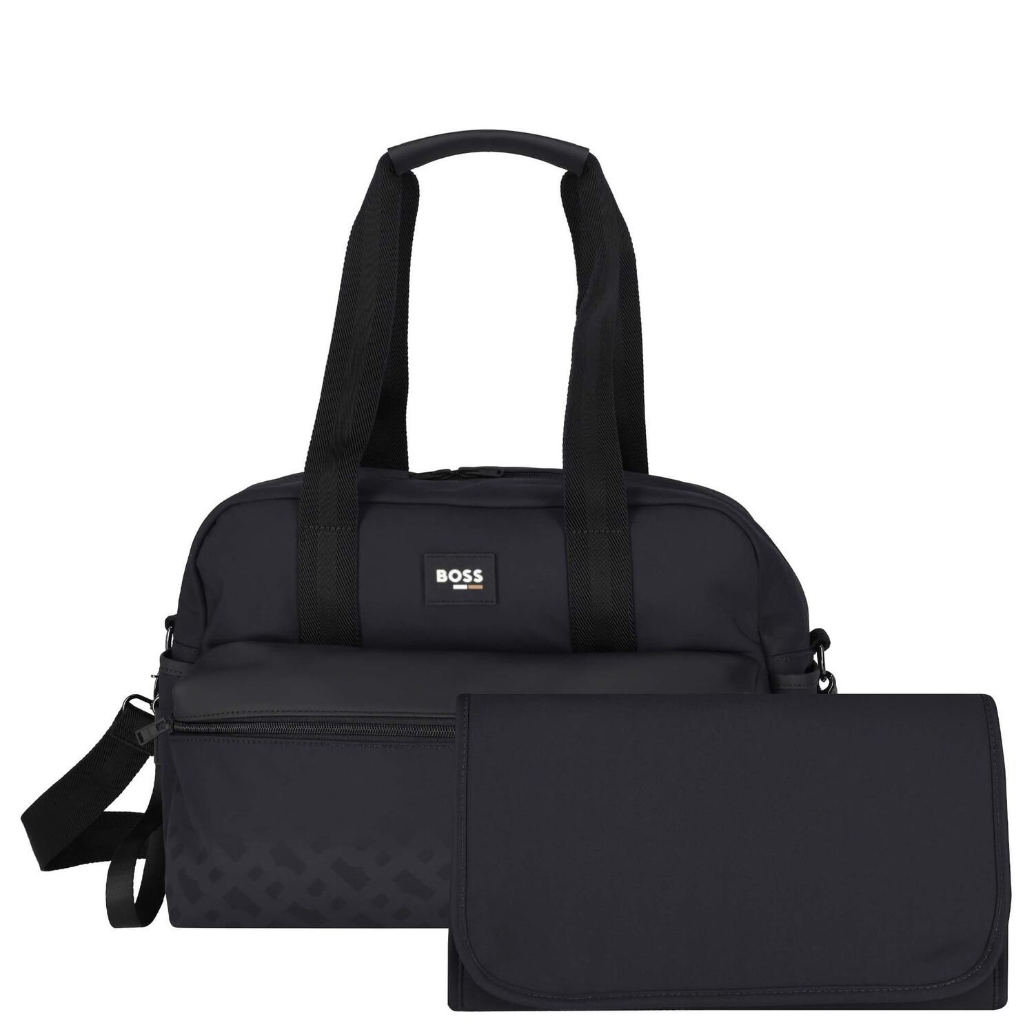 Black Logo Baby Changing Bag, 1, hi-res