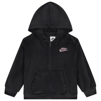 طقم تنورة قصيرة للبنات باللون الأسود 