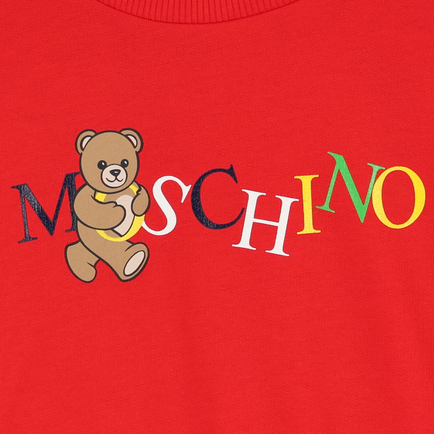 Girls Red Teddy Bear Logo Sweatshirt, 1, hi-res image number null