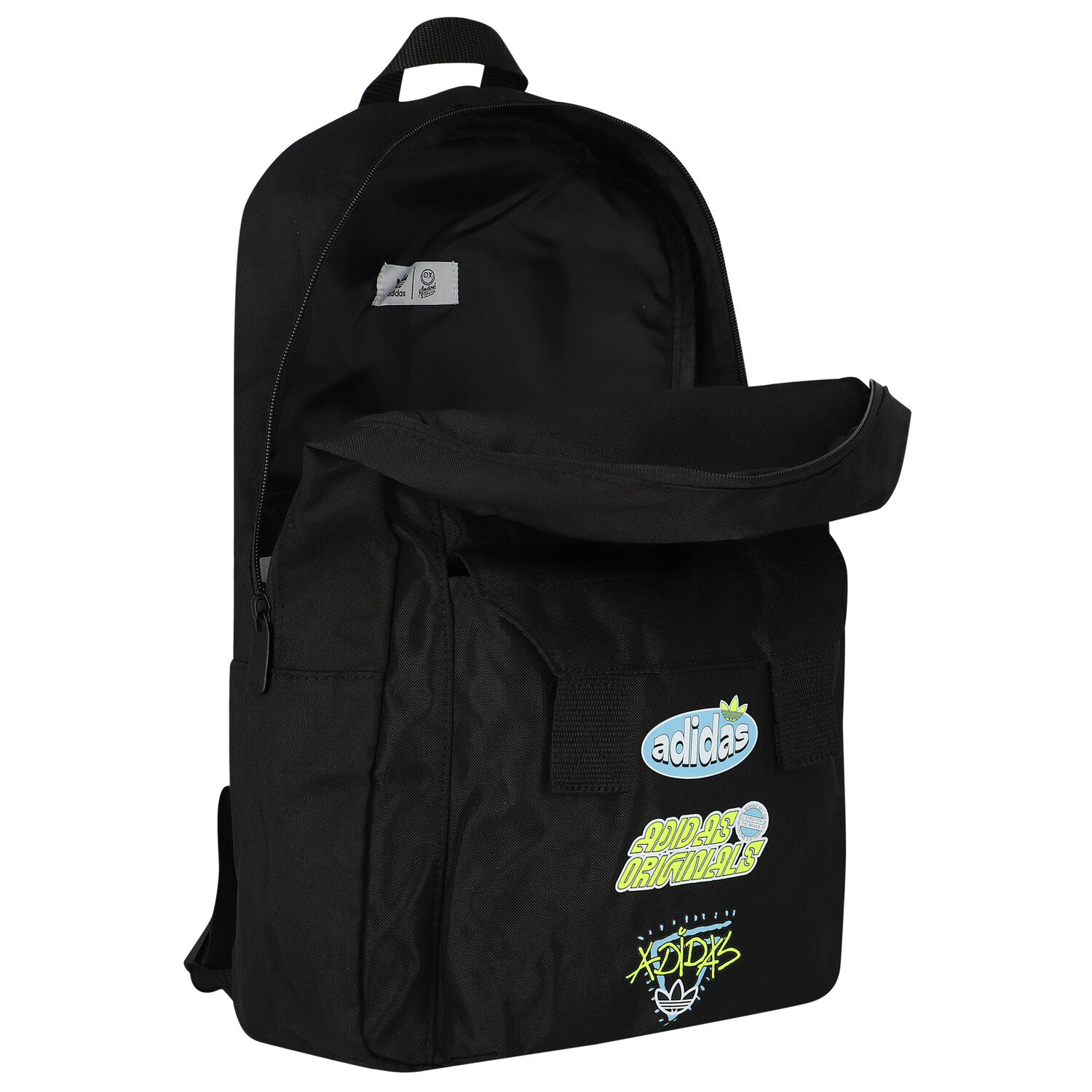 حقيبة ظهر بالشعار باللون الاسود , 1, hi-res