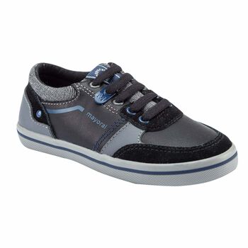 Boys Black & Grey Shoes