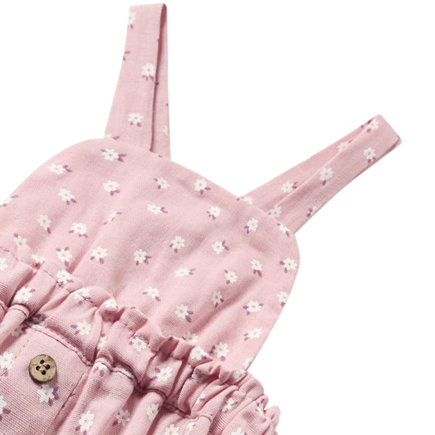 Baby Girls Pink Floral Dungaree & Hat Set (3 Piece), 1, hi-res