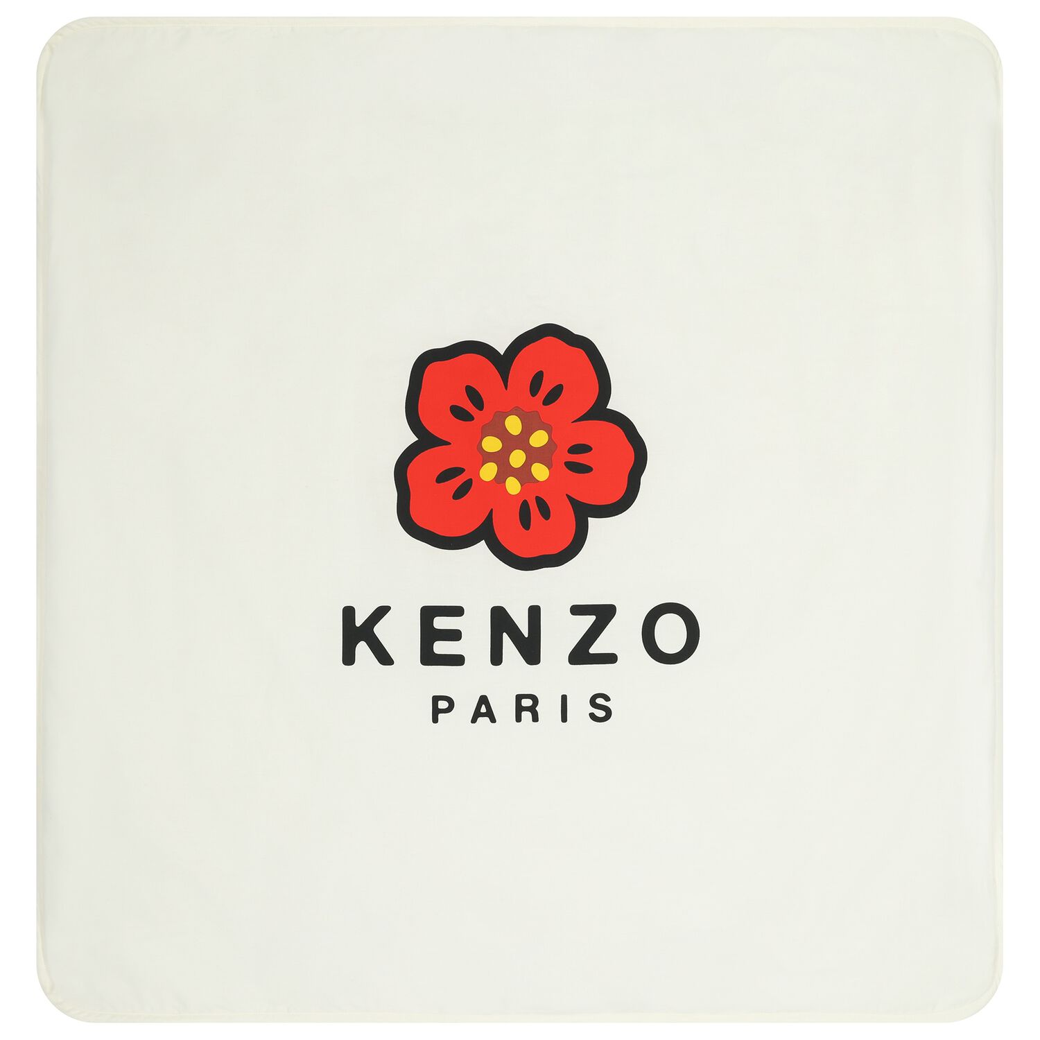 بطانية أطفال مزينة بزهرة بوكي باللونين العاجي والبيج, 1, hi-res