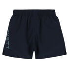 Boys Navy Logo Swim Shorts, 1, hi-res