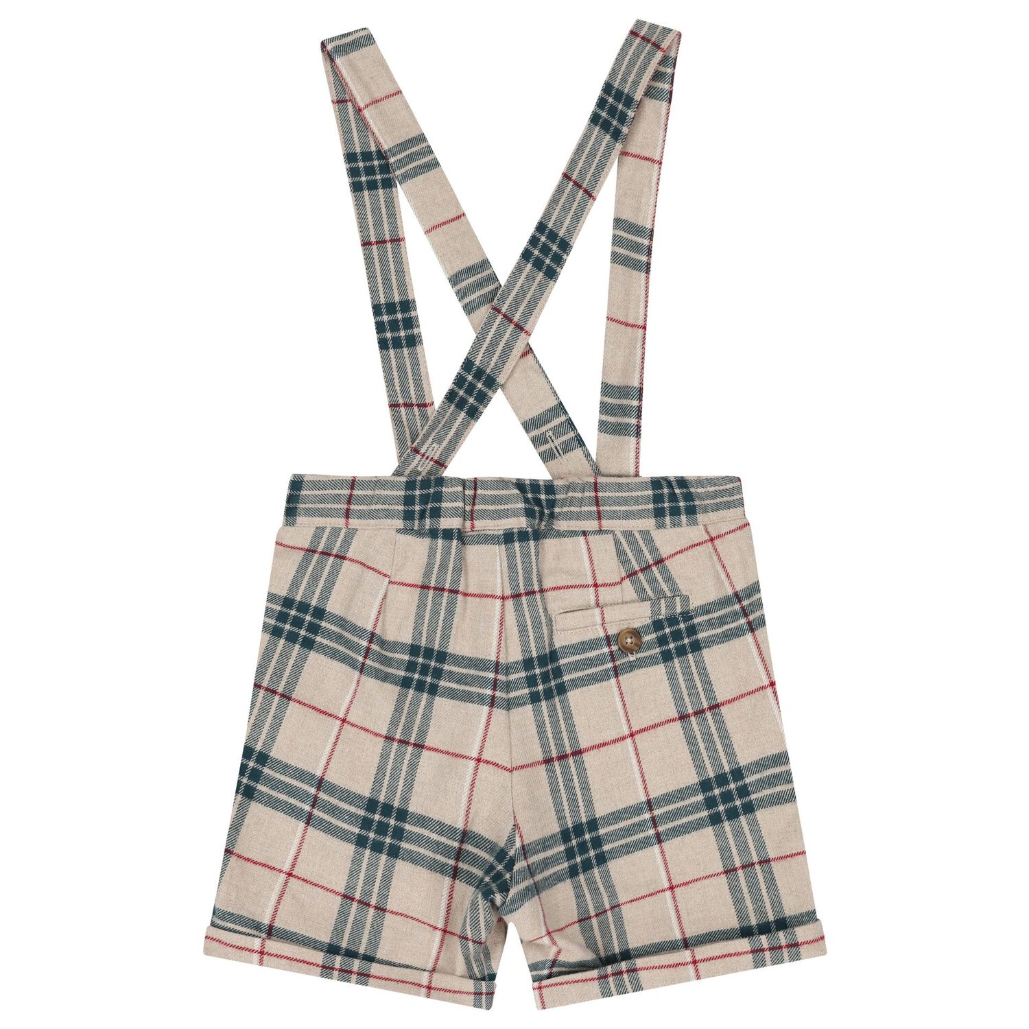 طقم شورت كاروهات للأولاد باللون العاجي و البيج , 1, hi-res image number null