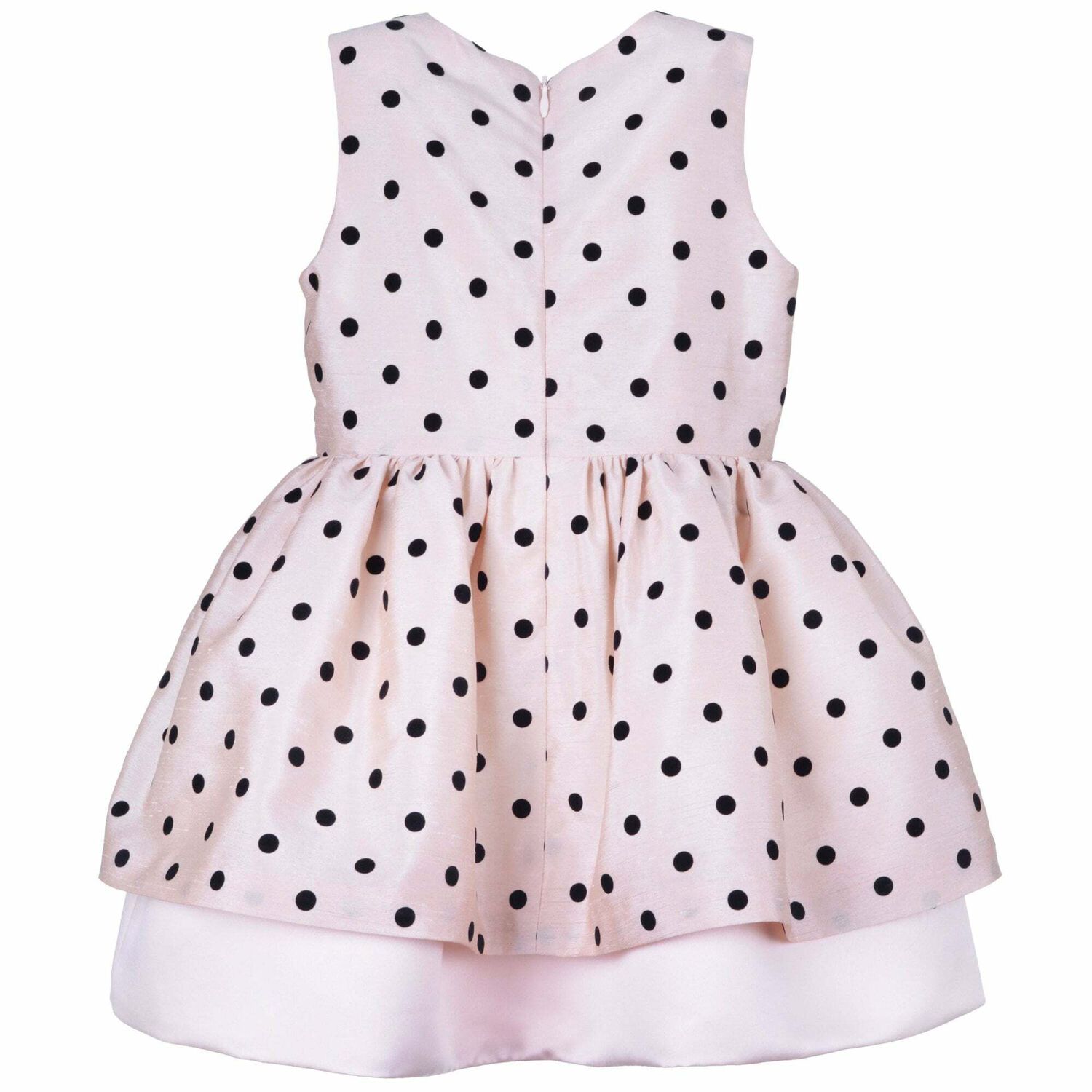 Girls Pink Spotted Dress, 1, hi-res