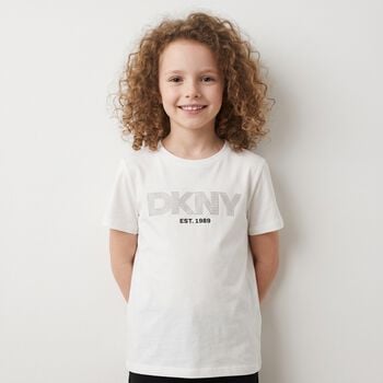 Girls White Logo T-Shirt
