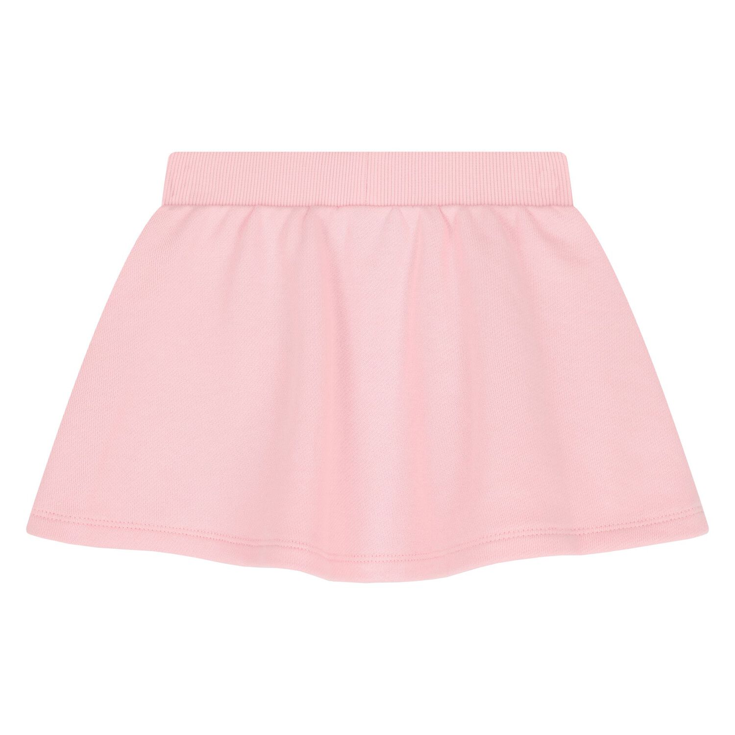 Younger Girls White & Pink Teddy Bear Logo Skirt Set, 1, hi-res
