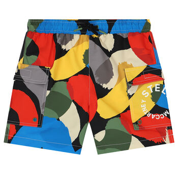 Boys Multi-Coloured Logo Swim Shorts