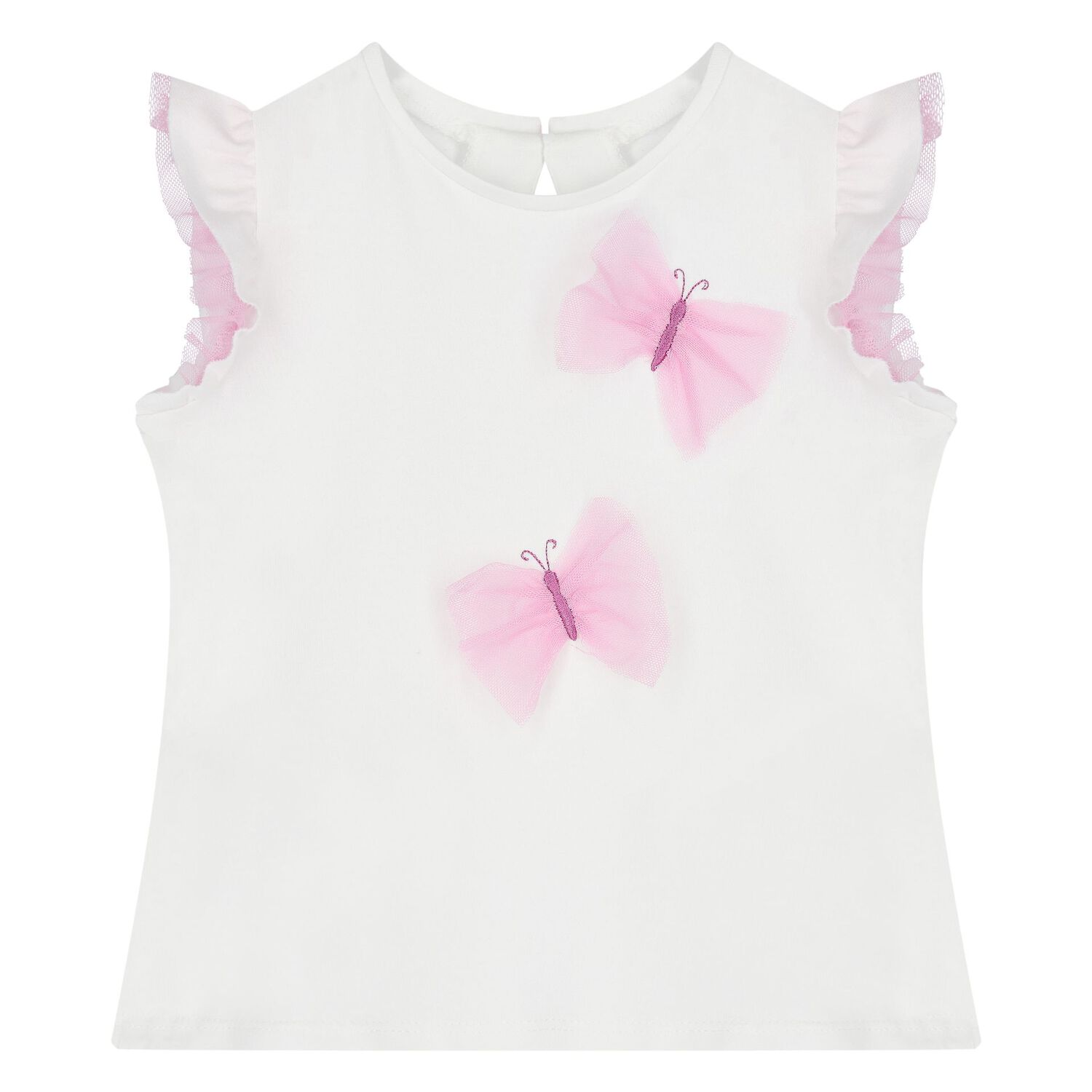 طقم تنورة التول باللون الأبيض والوردى, 1, hi-res