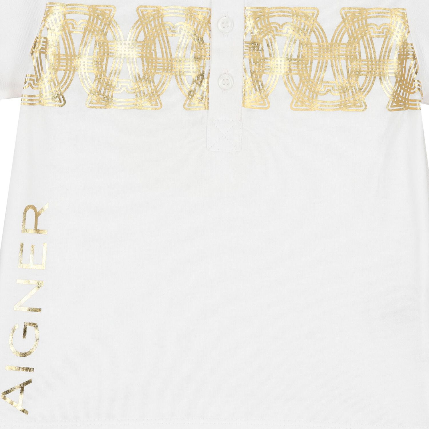 قميص بولو بشعار أبيض للأولاد الصغار, 1, hi-res