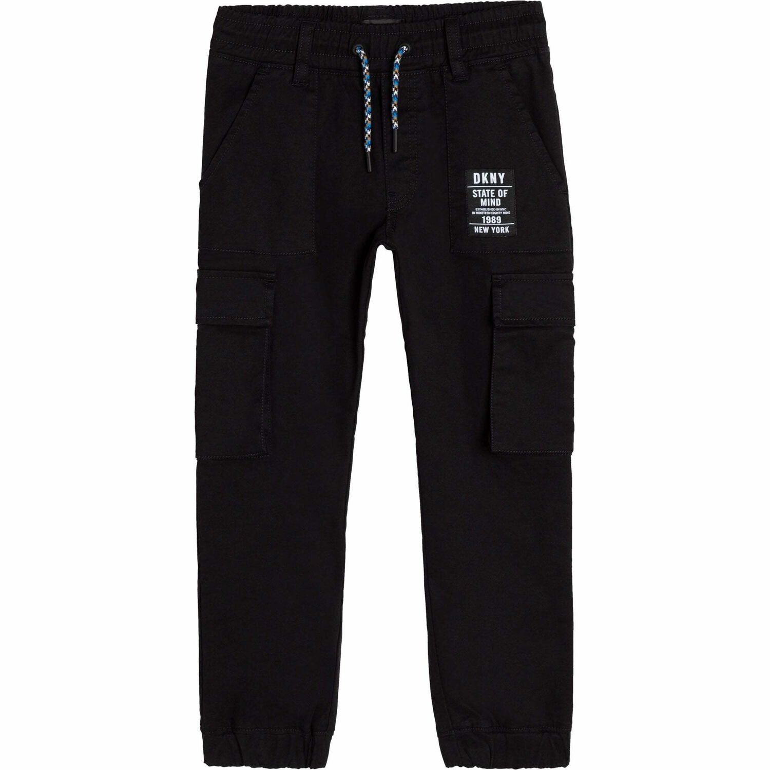 Boys Black Logo Trousers, 1, hi-res image number null