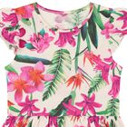 Girls Ivory Floral Dress, 1, hi-res