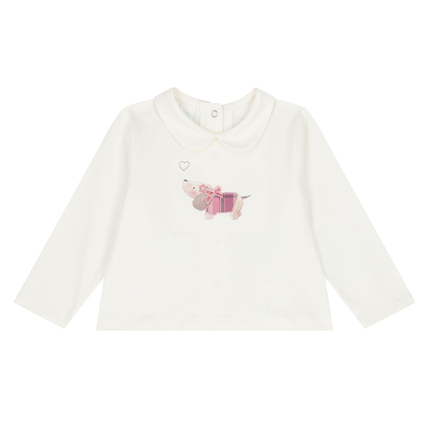 Younger Girls Ivory & Pink Shorts Set, 1, hi-res
