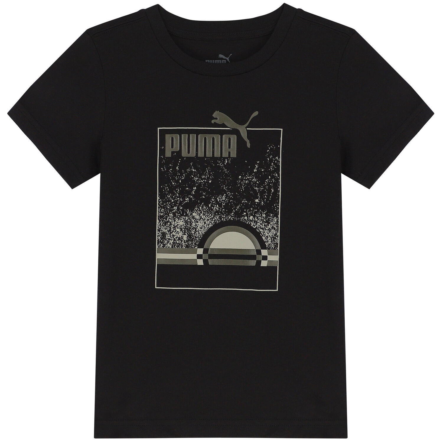 Boys Black Logo T-Shirt, 1, hi-res