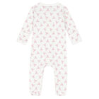 Baby Girls White & Pink Teddy Babygrow, 2, hi-res