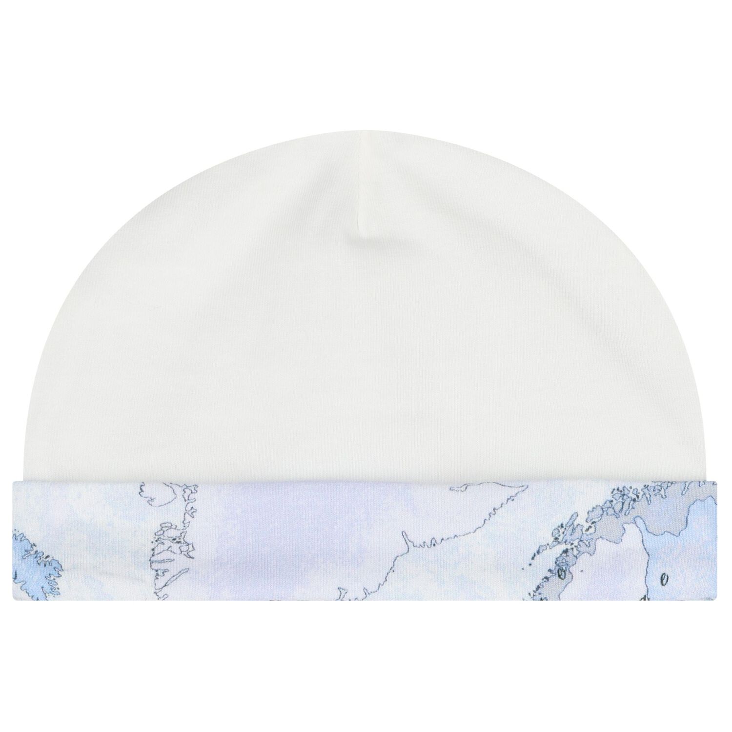 طقم هدايا للأولاد الصغار بنمط خريطة جغرافية باللونين العاجي والأزرق, 1, hi-res