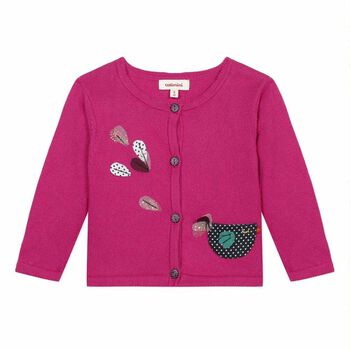 Girls Pink Knitted Caridgan