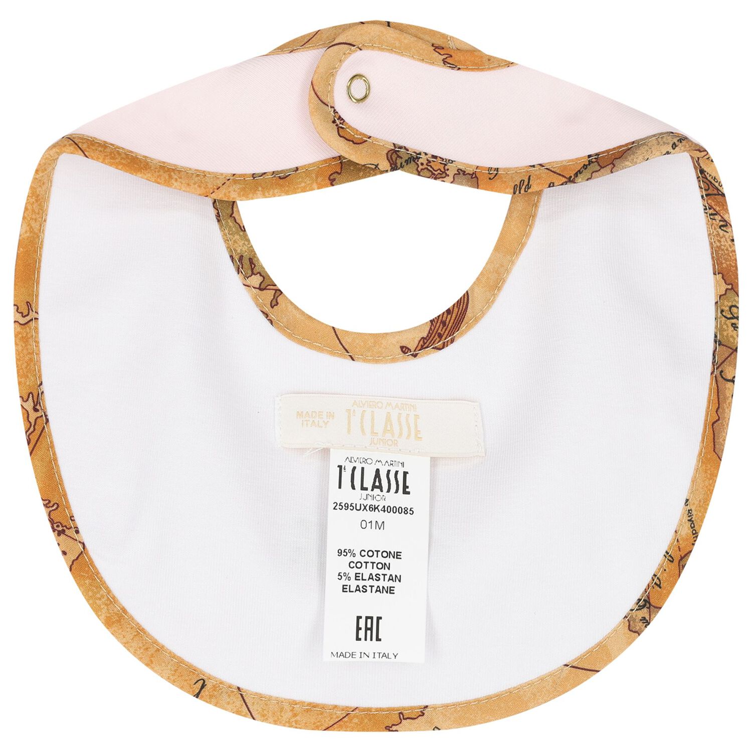 طقم هدية مدس للبنات بطبعة الخريطة باللون الأبيض و الوردى, 1, hi-res