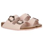 Girls Pink Arizona Flower Buckle Sandals, 1, hi-res