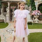 Girls Pink Embellished Tutu Dress, 1, hi-res