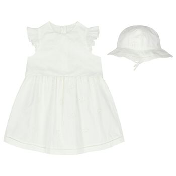 Younger Girls White Logo Dress Set