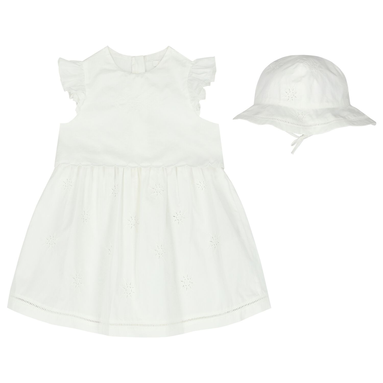 Younger Girls White Logo Dress Set, 1, hi-res image number null