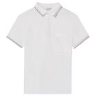 Boys White  Polo Shirt, 1, hi-res