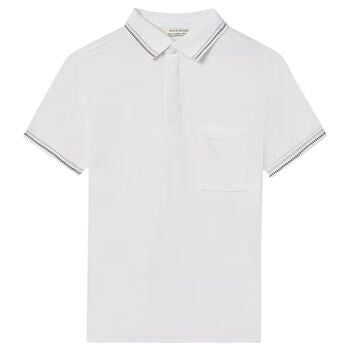 قميص بولو أبيض للأولاد