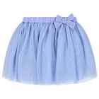 Girls Blue Tulle Skirt, 2, hi-res