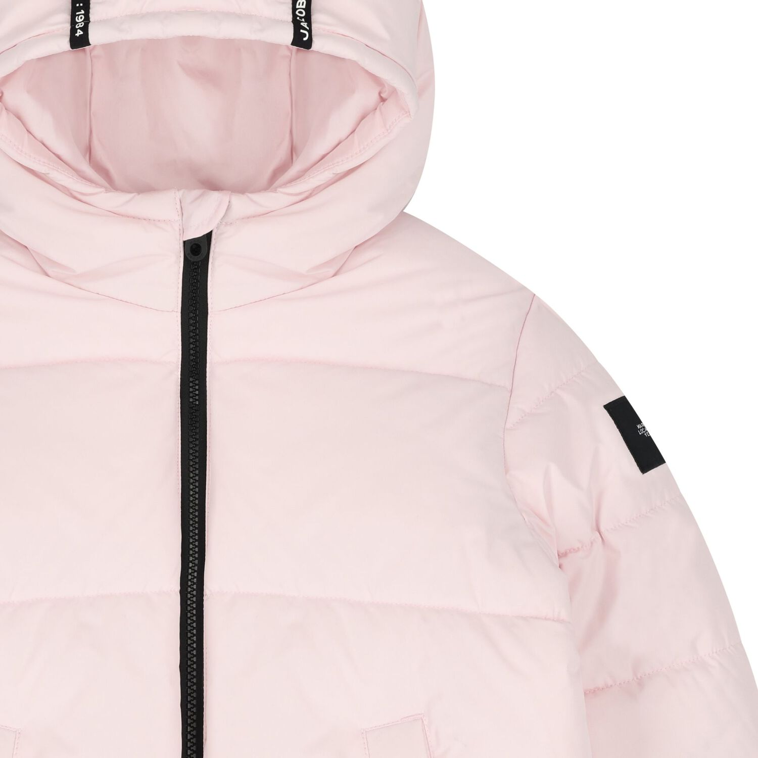 Girls Pink Logo Puffer Jacket, 2, hi-res