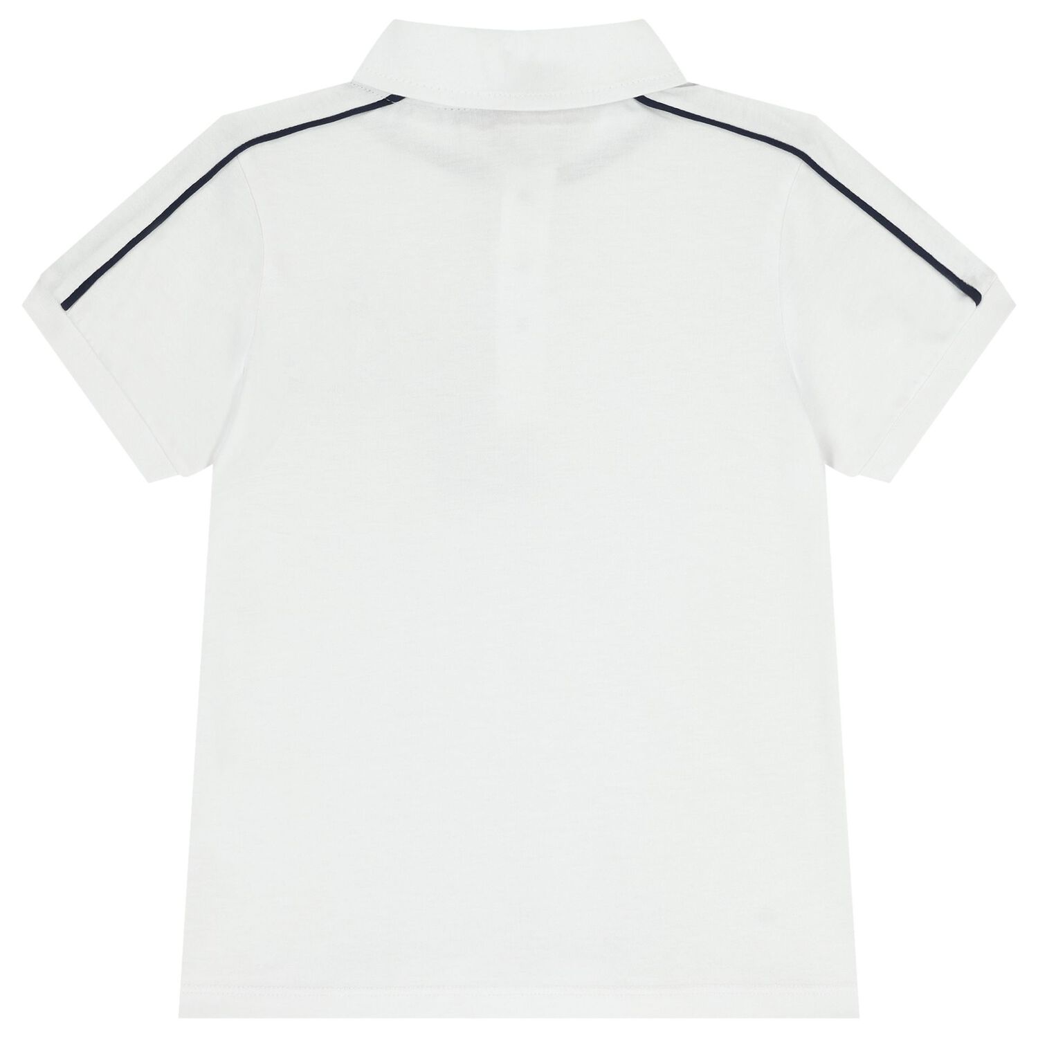Boys White Logo Polo Shirt, 1, hi-res