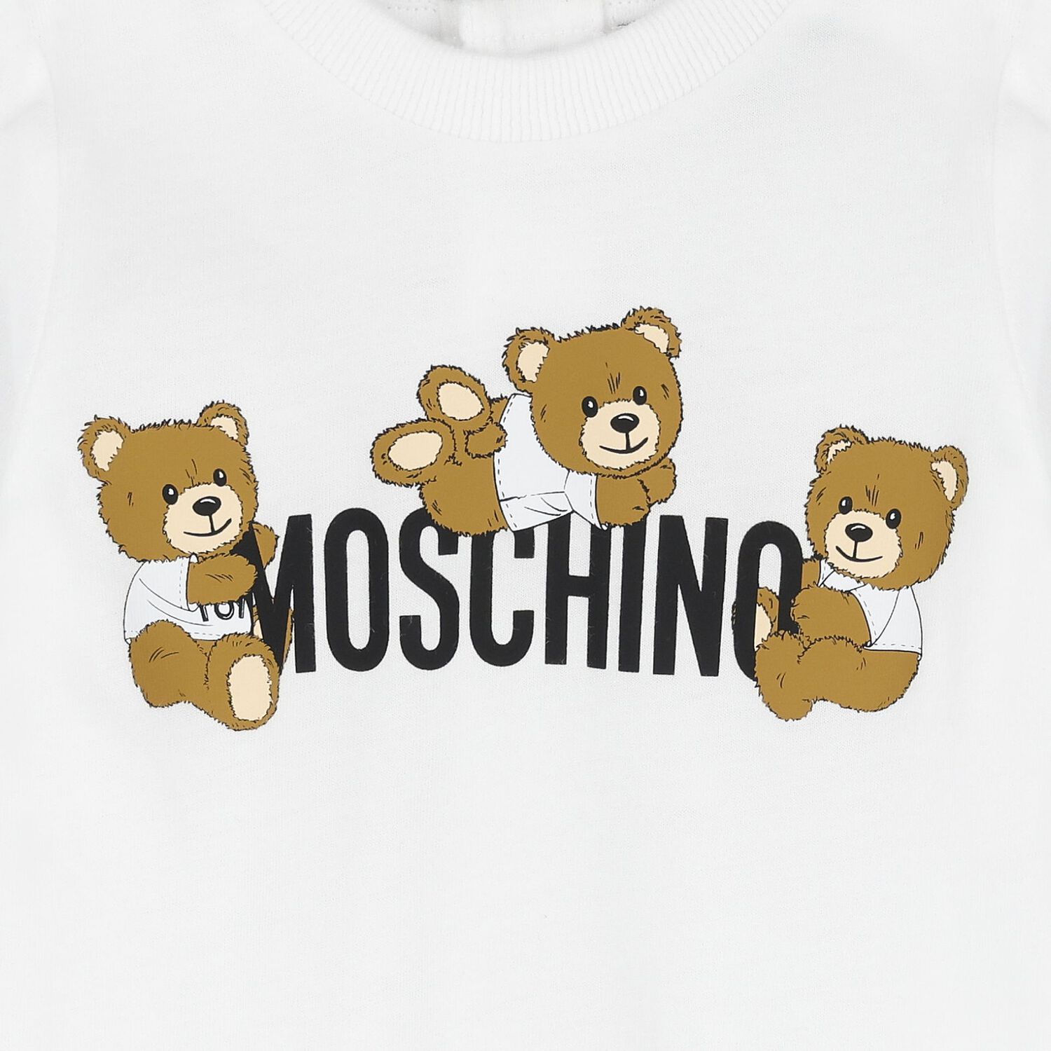 White Teddy Bear Logo Babygrow Gift Set, 3, hi-res