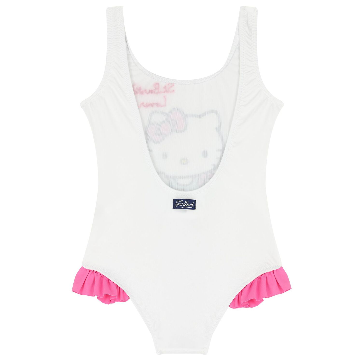 Girls White Hello Kity Swimsuit, 1, hi-res