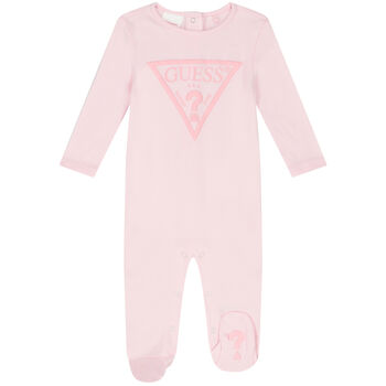 Baby Girls Pink Logo Babygrow