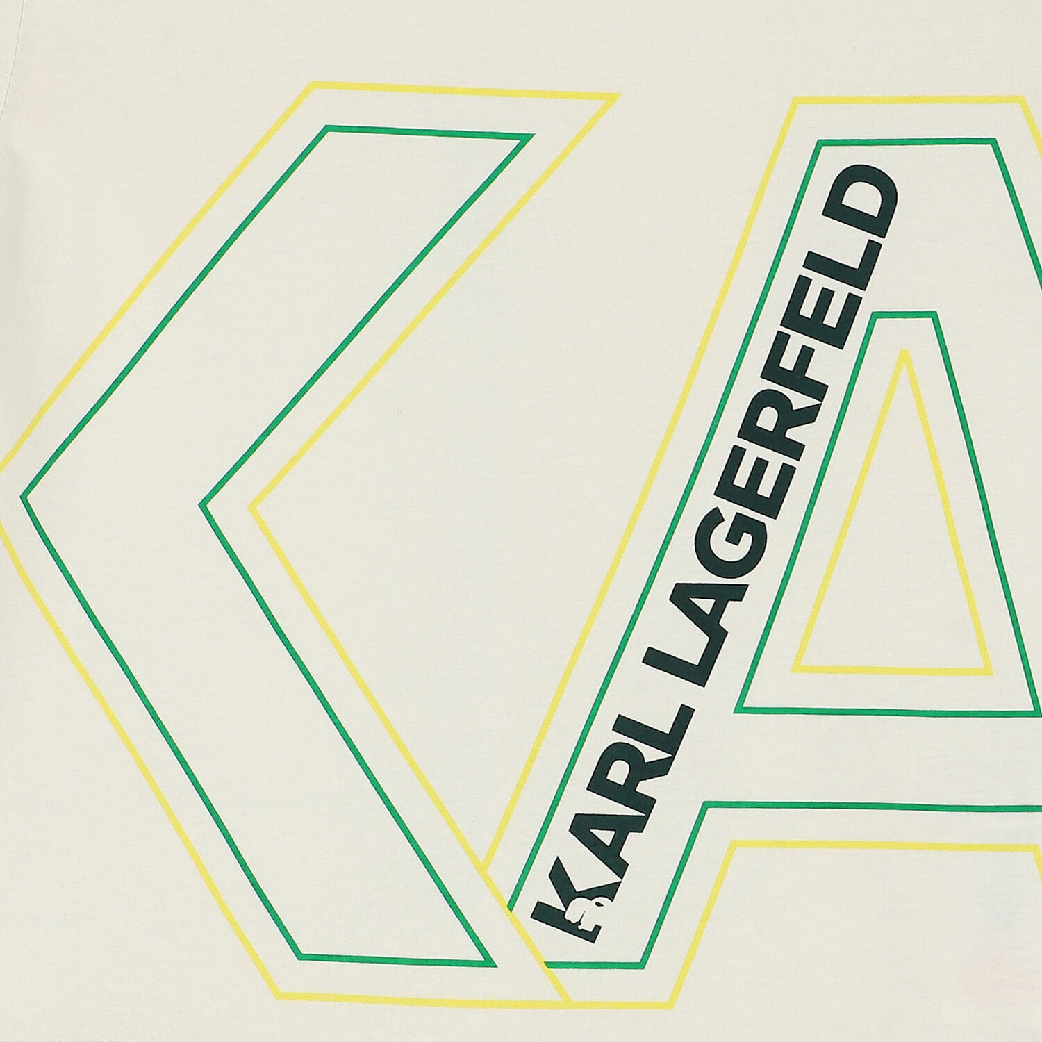 تيشيرت أولاد بالشعار باللون العاجى, 1, hi-res