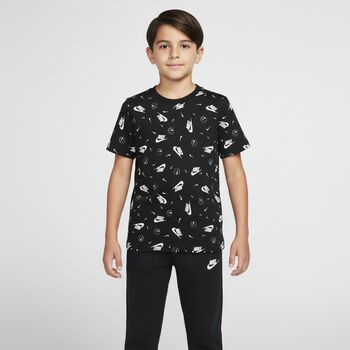 تي شيرت بشعار أسود